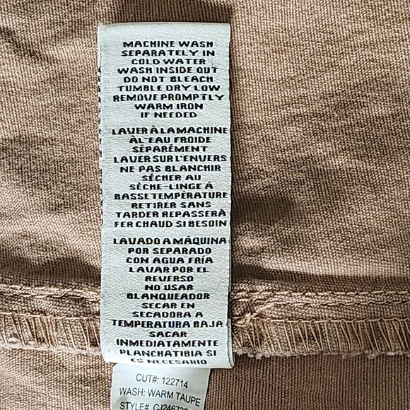 Celebrity Pink Cargo Relaxed Straight Fit Jeans Warm Taupe Juniors Size 7/28 - Picture 6 of 11